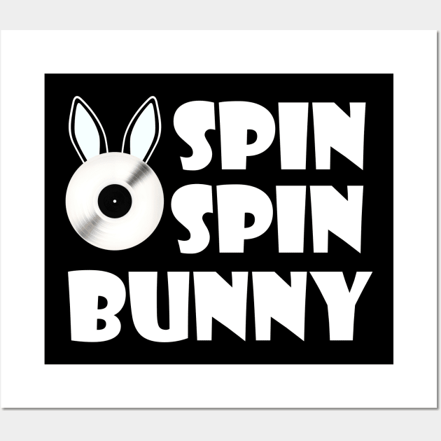 SpinSpinBunny Main Square Logo - White Lettering Wall Art by SpinSpinBunny